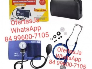 Kit Enfermagem Azul Esfigmomanômetro e Estetoscópio Duplo 